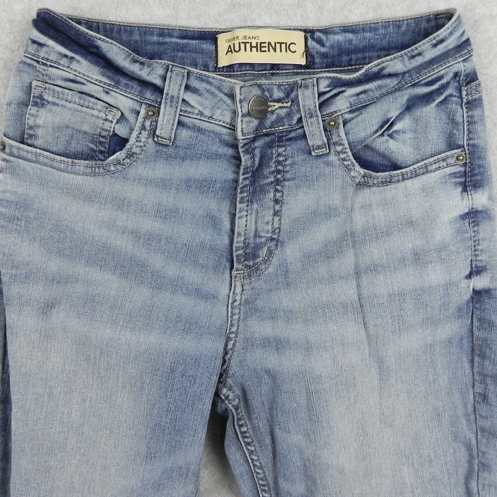 Silver Jeans‎ Womens 6/31 The Curvy High Slim Straight Stretch Flex Denim Blue